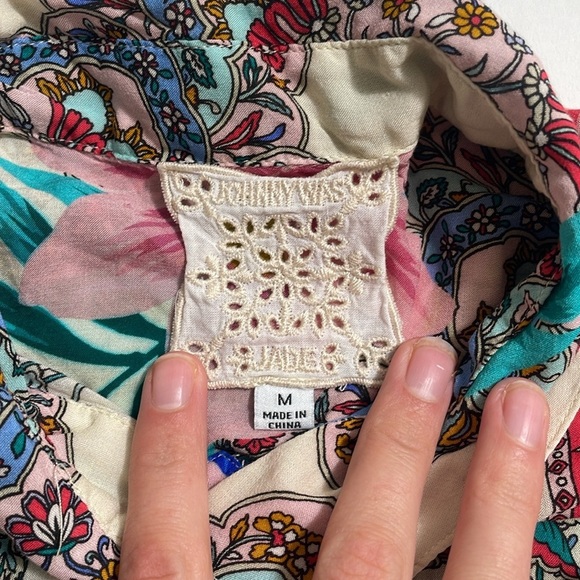 JOHNNY WAS Jade floral short sleeve button down - Picture 4 of 5